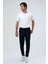 Lacivert Regular Fit Pamuklu Beli Bağlamalı Jogger Pantolon 1