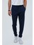 Lacivert Regular Fit Pamuklu Beli Bağlamalı Jogger Pantolon 2