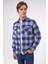 Mavi Regular Fit %100 Pamuk Ekoseli Gömlek 1