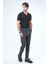 Koyu Gri Slim Fit Beli Lastikli Spor Pantolon 1