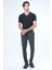 Koyu Gri Slim Fit Beli Lastikli Spor Pantolon 2