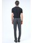 Koyu Gri Slim Fit Beli Lastikli Spor Pantolon 5