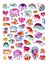 Sticker Kabartmalı Stiker Defter Planlayıcı Etiket (LDD022)-24X19CM - Mutlu Bulutlar 2