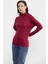 Omuz Detaylı Triko Kazak - Bordo 1