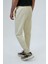 Bej Regular Fit Pamuklu Beli Bağcıklı Jogger Pantolon 5