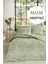 White Sakura Yeşil Çift Kişilik Nevresim Takımı Mum Hediyeli 2