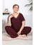 Xlmodam Kadın Büyük Beden Dantelli Likralı Pijama Takım 1