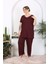 Xlmodam Kadın Büyük Beden Dantelli Likralı Pijama Takım 4