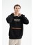 Erkek Önden Fermuar Kanguru Cepli Oversize Şardonsuz 3 İplik Kapşonlu Sweatshirt K26254626601 3