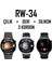 Rw-34 Kavisli Curved Amoled Ekran 46MM 3 Kordon Watch 4 Akıllı Saat - Siyah 3