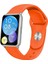 Huawei Watch Fit Uyumlu Jel Silikon Kordon Pim Çevirici Aparatı ile Birlikte Turuncu 1