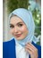 Düz Desen Vual Eşarp Buz Mavi Vual Ipek Eşarp - 10100-07 1