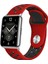 Huawei Watch Fit Uyumlu Delikli Spor Silikon Kordon Pim Çevirici Aparatı ile Birlikte Kırmızı Siyah 1
