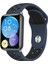 Huawei Watch Fit Uyumlu Delikli Spor Silikon Kordon Pim Çevirici Aparatı ile Birlikte Lacivert Siyah 1