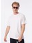 Bisiklet Yaka Düz Beyaz Erkek T-Shirt DT10707_RELAXED Fit Beyaz Erkek T-S 1