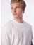 Bisiklet Yaka Düz Beyaz Erkek T-Shirt DT10707_RELAXED Fit Beyaz Erkek T-S 2
