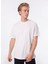 Bisiklet Yaka Düz Beyaz Erkek T-Shirt DT10707_RELAXED Fit Beyaz Erkek T-S 4