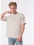 Denim Trip Bisiklet Yaka Düz Krem Erkek T-Shirt DT10709_RELAXED Fit Krem Erkek T-Sh 3