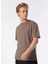 Bisiklet Yaka Düz Haki Erkek T-Shirt DT10708_RELAXED Fit Haki Erkek T-Sh 3