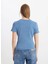 Bisiklet Yaka Mavi Kadın T-Shirt W241600TF-BISIKLET Yaka T-Shirt 5