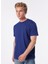 Bisiklet Yaka Mavi Erkek T-Shirt UMP24013TS 1