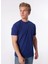 Bisiklet Yaka Mavi Erkek T-Shirt UMP24013TS 2