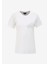 Bisiklet Yaka Baskılı Kırık Beyaz Kadın T-Shirt FC4SL-TST0286 1