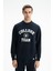 Erkek Yazı Baskılı Regular Fit Şardonsuz 3 İplik Bisiklet Yaka Sweatshirt K26124601201 1