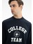 Erkek Yazı Baskılı Regular Fit Şardonsuz 3 İplik Bisiklet Yaka Sweatshirt K26124601201 2