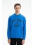 Erkek Yazı Baskılı Regular Fit Şardonsuz 3 İplik Bisiklet Yaka Sweatshirt K26124601201 1