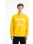 Erkek Yazı Baskılı Regular Fit Şardonsuz 3 İplik Bisiklet Yaka Sweatshirt K26124601201 1