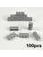 Gri 1x3 100PCS Tarzı Dıy Yapı Taşları Duvar Figürleri Tuğlalar Kalın 1x2 1x3 1x4 L Nokta Moc Şehir Inşaat Oyuncakları Ile Uyumlu Boyut (Yurt Dışından) 1