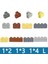 Gri 1x3 100PCS Tarzı Dıy Yapı Taşları Duvar Figürleri Tuğlalar Kalın 1x2 1x3 1x4 L Nokta Moc Şehir Inşaat Oyuncakları Ile Uyumlu Boyut (Yurt Dışından) 5