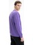 Erkek Tarz Yazı Baskılı Regular Fit Şardonsuz 3 İplik Bisiklet Yaka Sweatshirt K26124601601 4