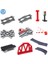Ince Tuğla-6pcs Tarzı Büyük Boy Blok Tuğlalar Tren Rayları Trafik Durdurma Işıkları Düz ​​parça Siyah Aksesuarlar Dıy Tuğla Oyuncaklar Çocuklar Için Hediye (Yurt Dışından) 4