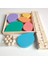 12 Adet Bal ve Çanta B Tarzı Montessori Ahşap Petal Ağacı Yapı Taşları Oyuncak Çocuk Gökkuşağı Topu Top Koşu Parkuru Bebek Eğitici Oyuncak Çocuklar Için Hediyeler (Yurt Dışından) 3