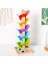 12 Adet Bal ve Çanta B Tarzı Montessori Ahşap Petal Ağacı Yapı Taşları Oyuncak Çocuk Gökkuşağı Topu Top Koşu Parkuru Bebek Eğitici Oyuncak Çocuklar Için Hediyeler (Yurt Dışından) 5