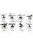 Pengfu Shop 16 Wz-9 Stili 4d Monte Mini Fighter F22 SU33 MIG29 Apache Scorpion Askeri Model Kitleri Militaire Helikopter Koleksiyonu Oyuncaklar Boys Için (Yurt Dışından) 3