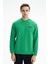 Erkek Basic Regular Fit Şardonsuz 3 İplik Bisiklet Yaka Sweatshirt K26124601301 1
