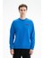 Erkek Basic Regular Fit Şardonsuz 3 İplik Bisiklet Yaka Sweatshirt K26124601301 1