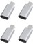 4x USB C - Mini USB 2.0 Adaptör Tip C Dişi - Mini USB Erkek Mp3 Çalarlar Için Adaptör Dönüştürücü Çizgi Kamera, Gümüş (Yurt Dışından) 1