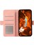 Abeel iPhone 12 Pro Için Deri Kılıf Rfıd Engelleme Cüzdan Telefon Kapağı Yan Manyetik Toka - Pembe (Yurt Dışından) 2