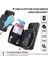 iPhone 13 Pro Için D3 Kılıf Fermuarlı Cep Deri Kaplamalı Pc+Tpu Kordonlu Kickstand Kapağı - Siyah (Yurt Dışından) 3