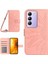 HT04 For Vivo Y200E 5g / Y100 5g (Endonezya) / T3 5g (Hindistan) / V30 Lite 5g (Hindistan) Kılıf Ayçiçeği Desenli Cüzdan Crossbody Telefon Kapağı - Açık Pembe (Yurt Dışından) 1