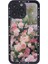 Kyw Serisi iPhone 13 Pro Kılıf Kamera Koruma Çiçek Desenli Temperli Cam Telefon Kılıfı - Siyah / Pembe Güller (Yurt Dışından) 3