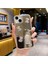iPhone 14 Kılıfı Için Şık Ayna Yüzeyi Tpu+Pc Telefon Bileklikli Arka Kapak - Ayı (Yurt Dışından) 3