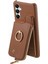 Samsung Galaxy A35 5g Kılıfı Için Y3 Litchi Dokulu Kickstand Deri+Tpu Telefon Kapağı - Kahverengi (Yurt Dışından) 4