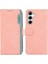 Abeel Samsung Galaxy S24 Pu Deri Kılıf Rfıd Engelleme Standlı Telefon Koruyucu Kapak - Pembe (Yurt Dışından) 1