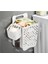 Banyo Yumruksuz Duvara Monte Katlanır Çamaşır Sepeti Küçük + Ekstra Büyük (Yurt Dışından) 1