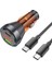 Super Şarj Dijital Göstergeli Usb+Type-C Giriş PD48W Araç Çakmaklık Şarjı Type-C Şarj Kablosu 1